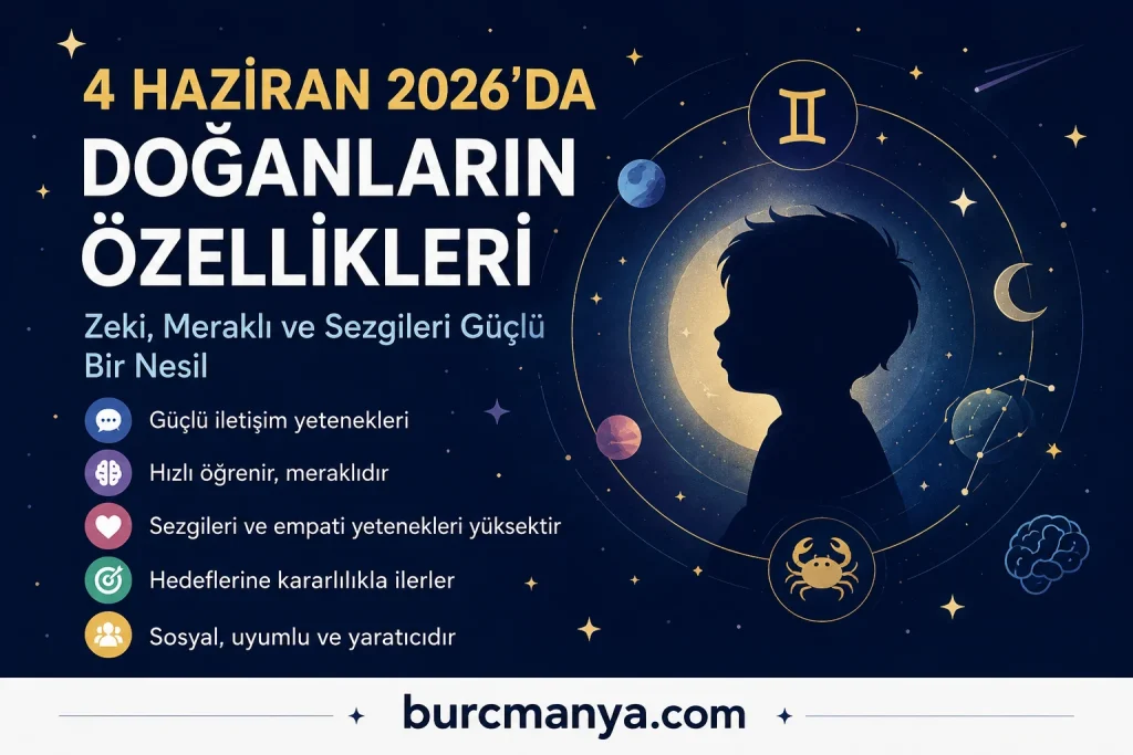4 Haziran 2026'da Doğanların Özellikleri