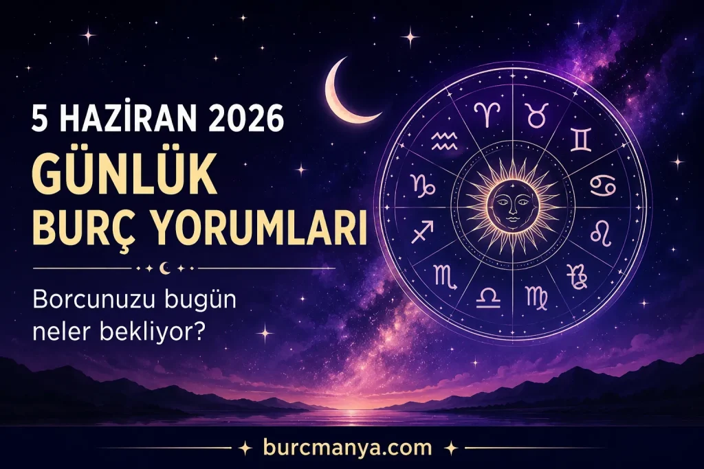 5 Haziran 2026 Cuma Günlük Burç Yorumları