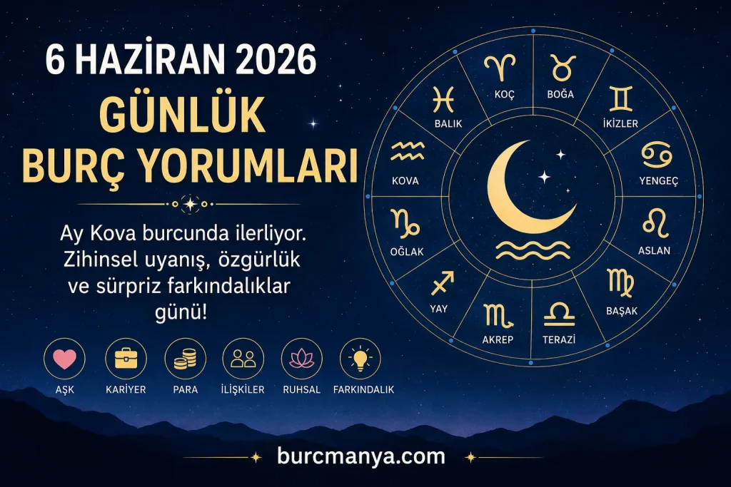 6 Haziran 2026 Cumartesi Günlük Burç Yorumları