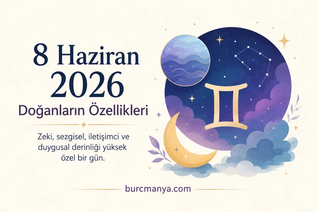 8 Haziran 2026'da Doğanların Özellikleri