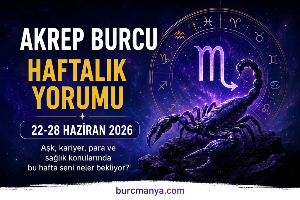 Akrep Burcu 22-28 Haziran 2026 Haftalık Burç Yorumu