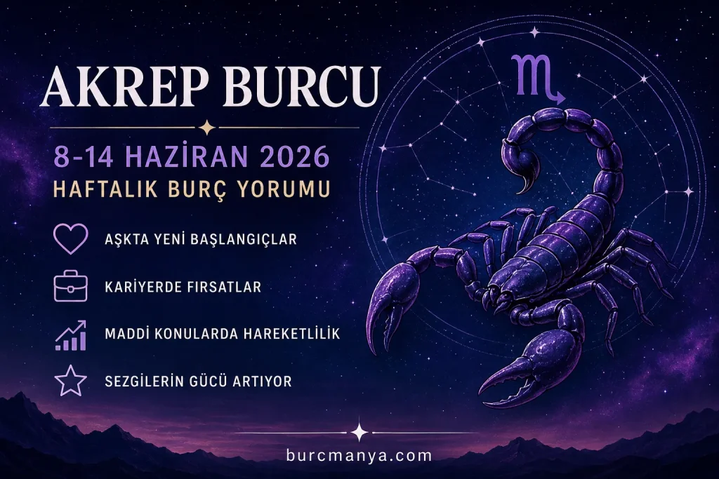 Akrep Burcu 8-14 Haziran 2026 Haftalık Burç Yorumu