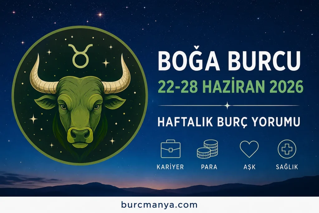 Boğa Burcu 22-28 Haziran 2026 Haftalık Burç Yorumu