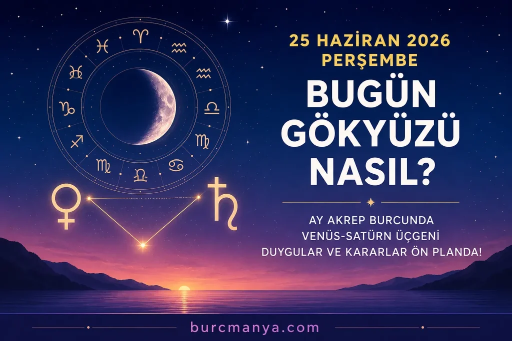 Bugün Gökyüzü Nasıl 25 Haziran 2026 Perşembe