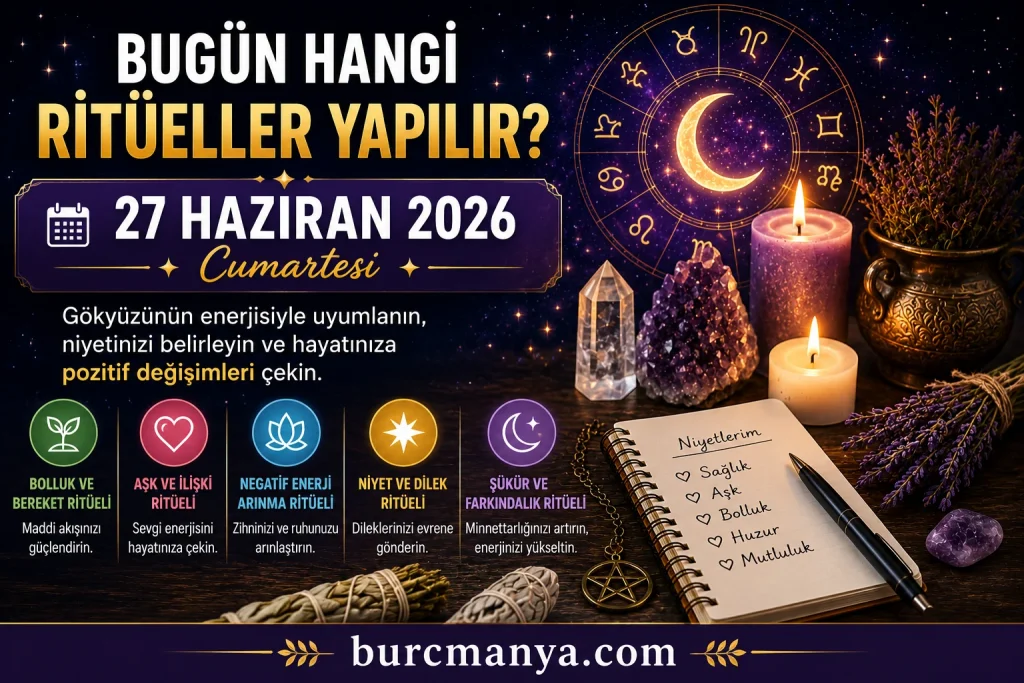 Bugün Hangi Ritüeller Yapılır 27 Haziran 2026 Cumartesi