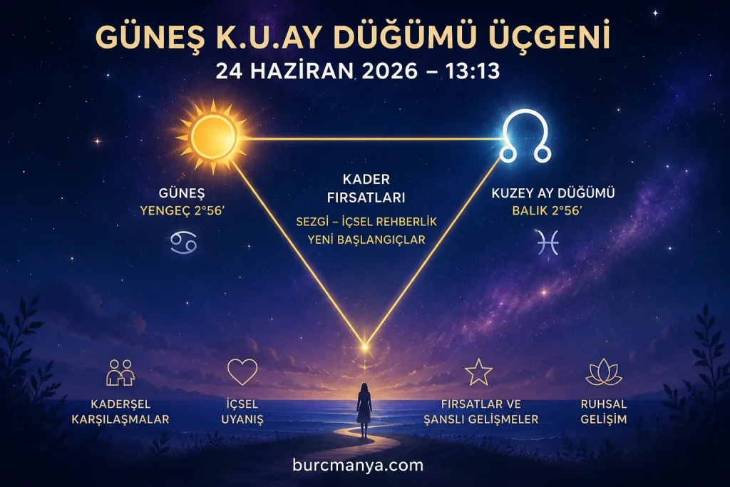 Güneş Kuzey Ay Düğümü Üçgeni 24 Haziran 2026
