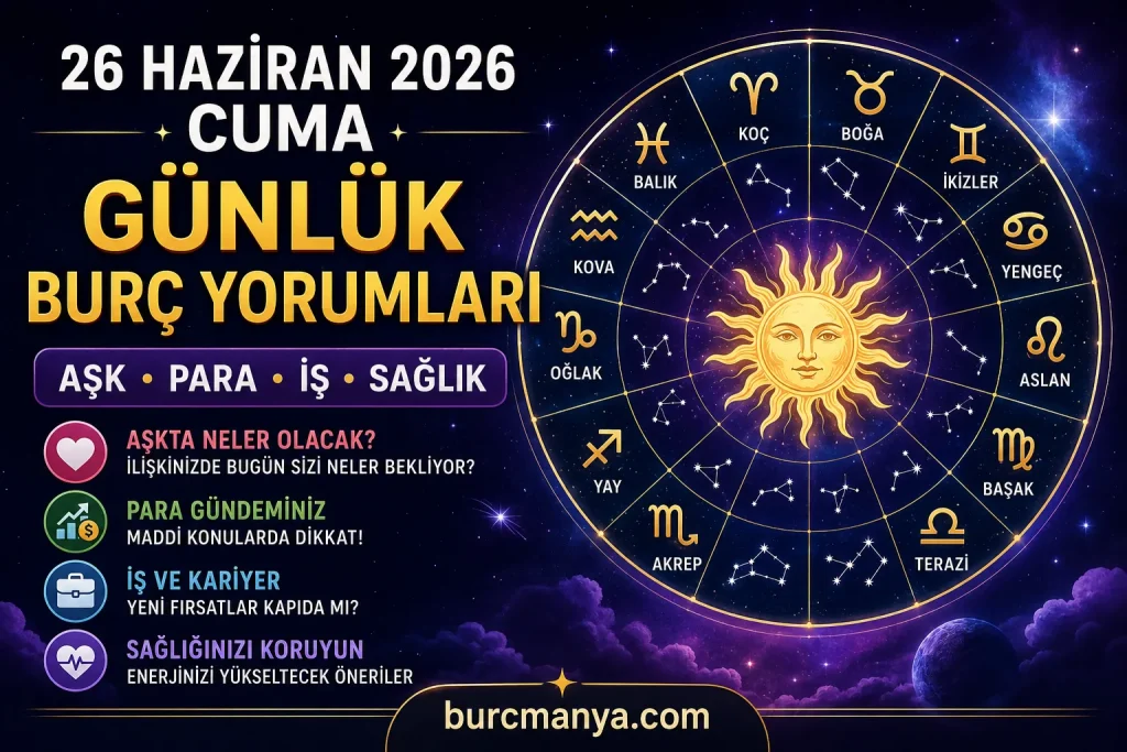 Günlük Burç Yorumları 26 Haziran 2026 Cuma
