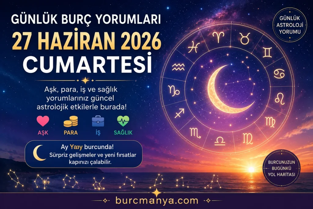 Günlük Burç Yorumları 27 Haziran 2026 Cumartesi