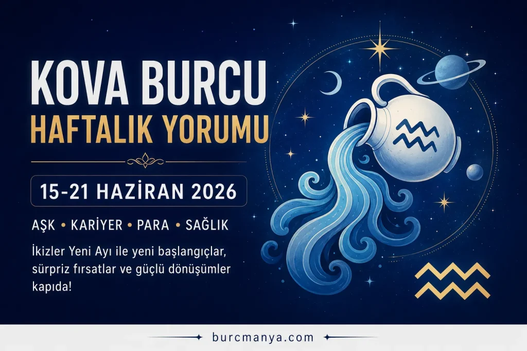 Kova Burcu 15-21 Haziran 2026 Haftalık Burç Yorumu