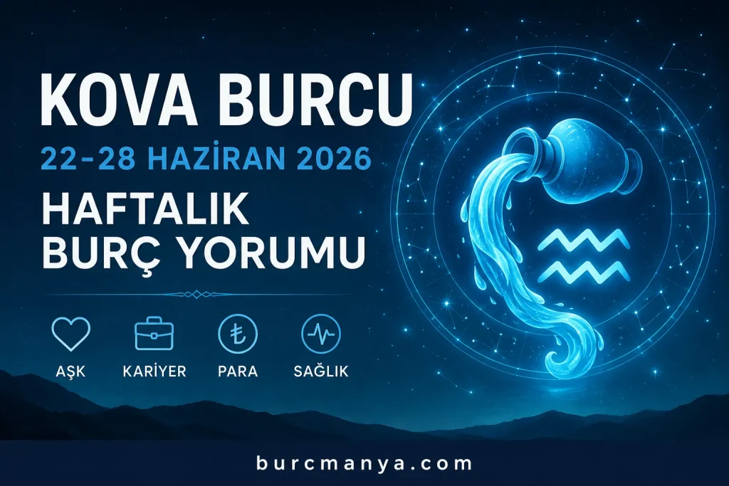 Kova Burcu 22-28 Haziran 2026 Haftalık Burç Yorumu
