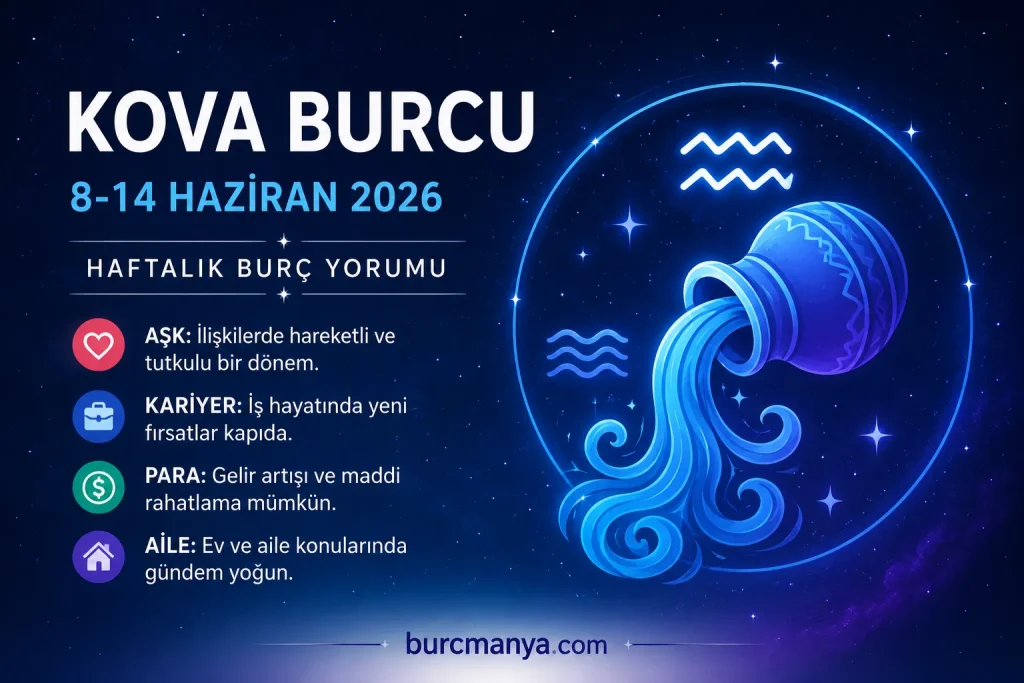 Kova Burcu 8-14 Haziran 2026 Haftalık Burç Yorumu