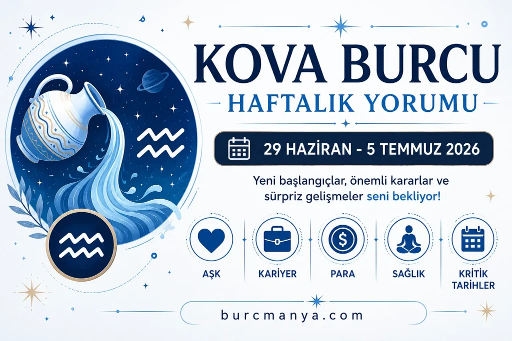 Kova Burcu Haftalık Burç Yorumu 29 Haziran 4 Temmuz 2026
