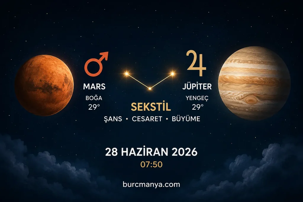 Mars Jüpiter Sekstili 28 Haziran 2026