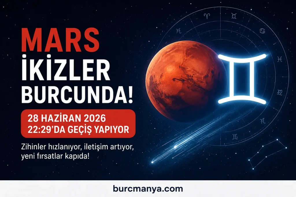 Mars İkizler Burcunda 28 Haziran 2026