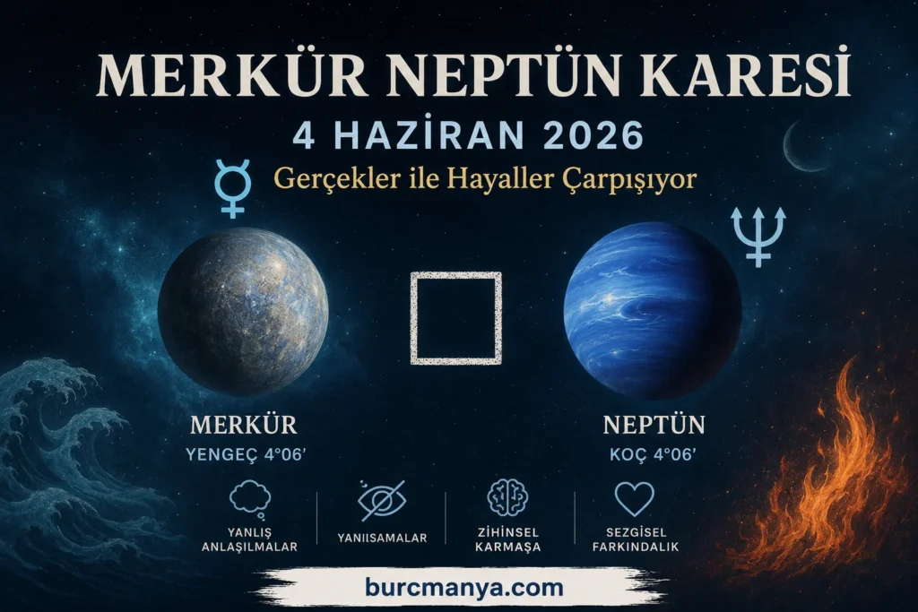 Merkür Neptün Karesi 4 Haziran 2026