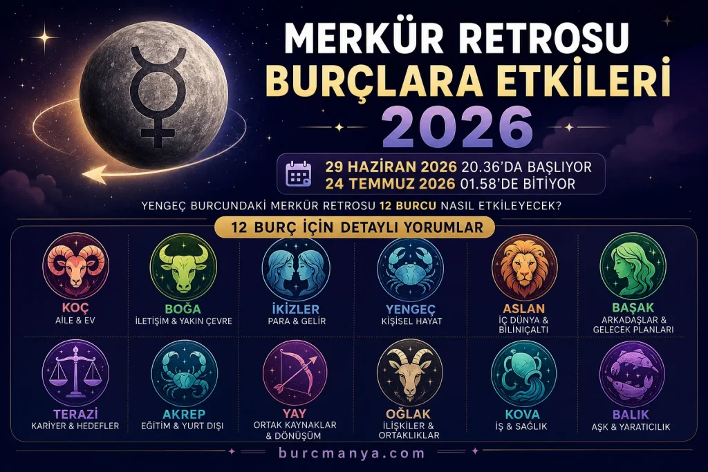 Merkür Retrosu Burçlara Etkileri 2026