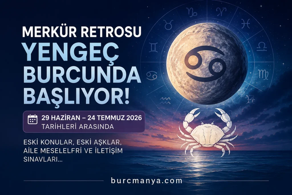 Merkür Retrosu Yengeç Burcunda Başlıyor 29 Haziran 24 Temmuz 2026