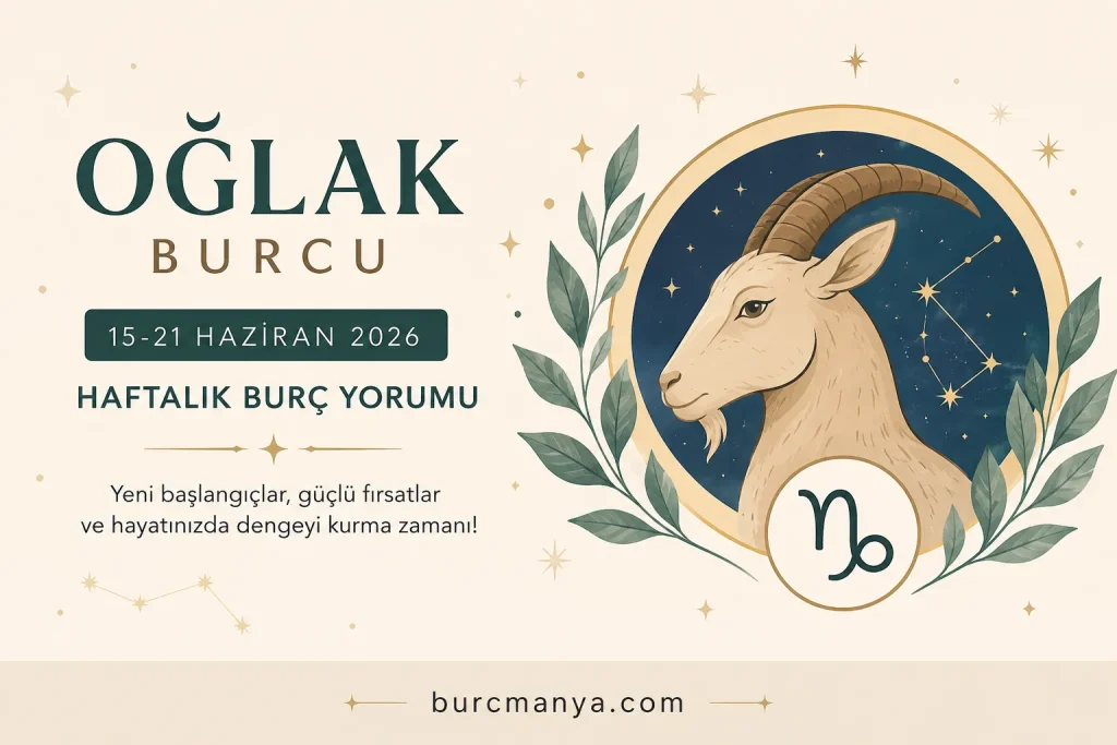 Oğlak Burcu 15-21 Haziran 2026 Haftalık Burç Yorumu