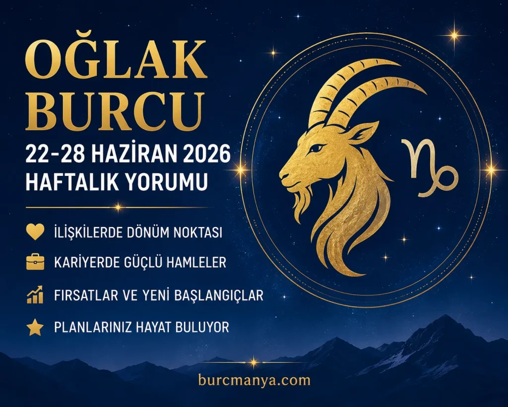 Oğlak Burcu 22-28 Haziran 2026 Haftalık Burç Yorumu