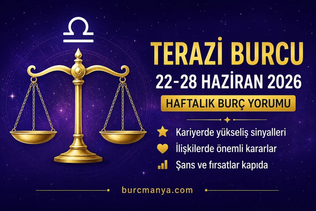 Terazi Burcu 22-28 Haziran 2026 Haftalık Burç Yorumu