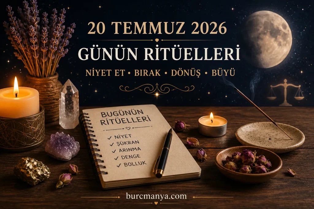 20 Temmuz 2026 Günün Ritüelleri