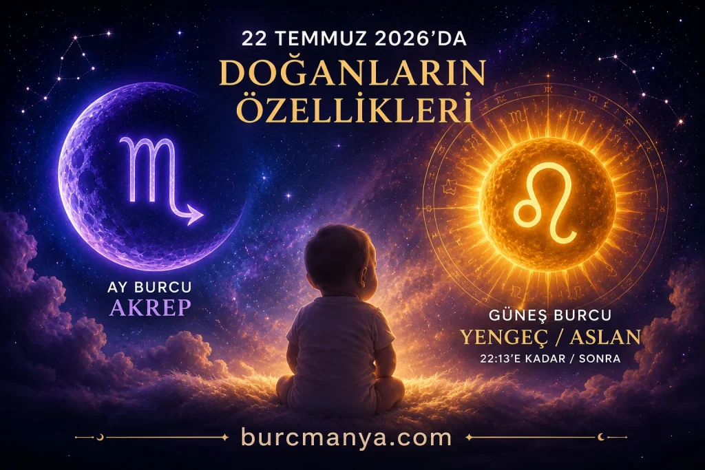 22 Temmuz 2026'da Doğanların Özellikleri