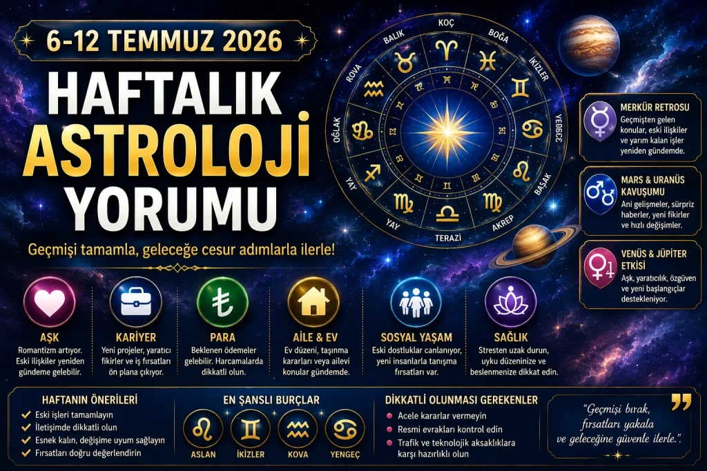 6-12 Temmuz 2026 Haftalık Astroloji Yorumu