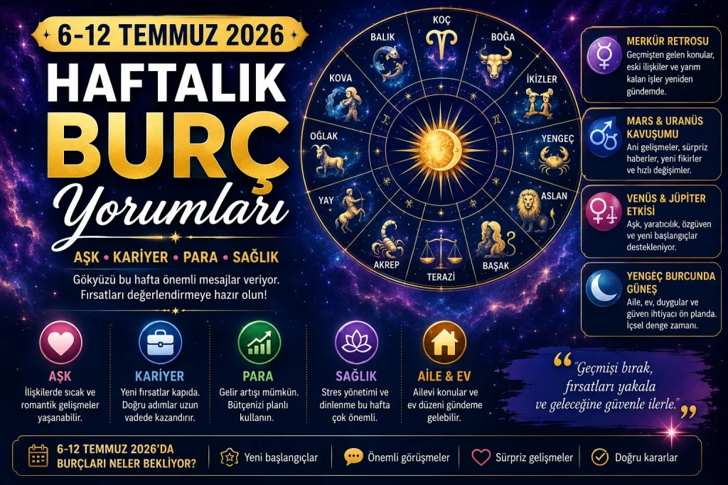 6-12 Temmuz 2026 Haftalık Burç Yorumları
