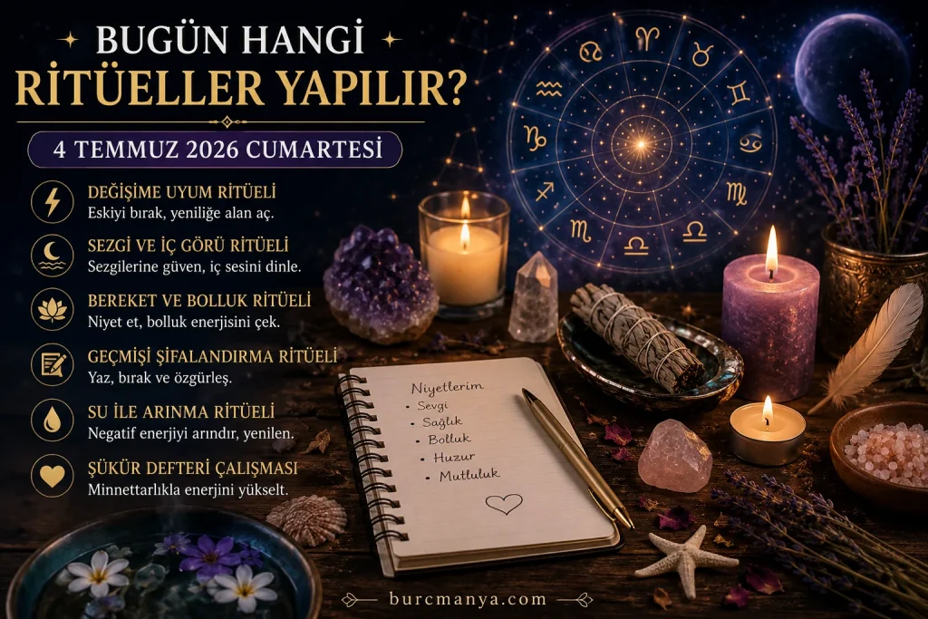 Bugün Hangi Ritüeler Yapılır 4 Temmuz 2026