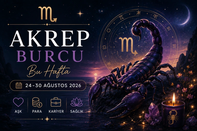 Akrep Burcu Bu Hafta 24-30 Ağustos 2026 haftalık burç yorumu