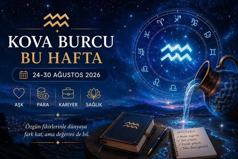 Kova Burcu Bu Hafta 24-30 Ağustos 2026 haftalık burç yorumu