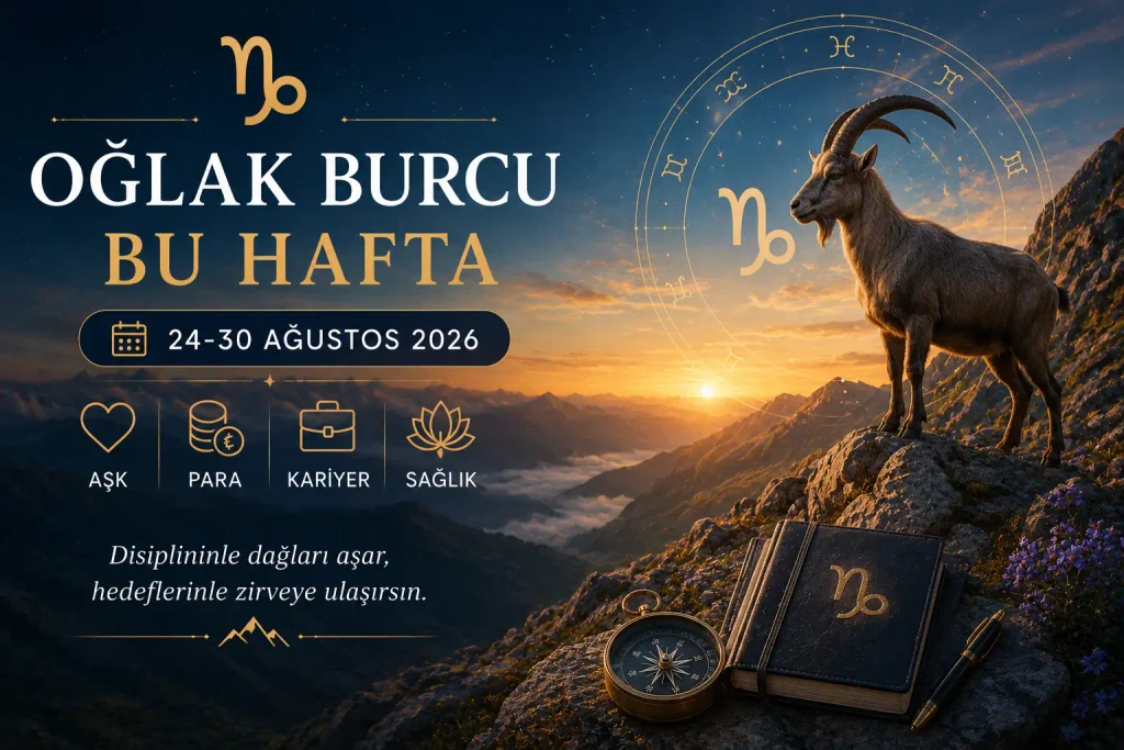 Oğlak Burcu Bu Hafta 24-30 Ağustos 2026 haftalık burç yorumu