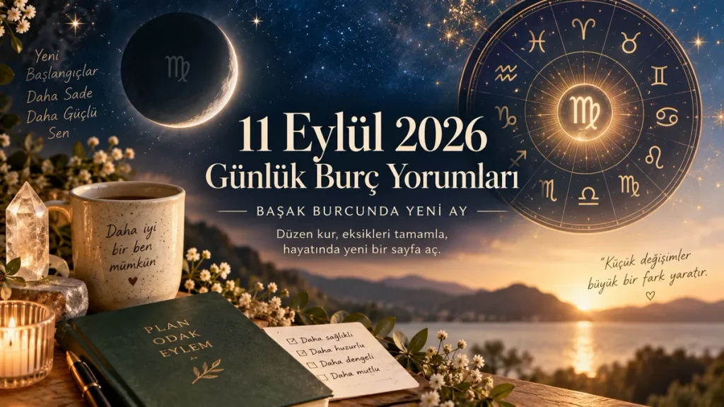 11 Eylül 2026 günlük burç yorumları ve Başak burcunda Yeni Ay