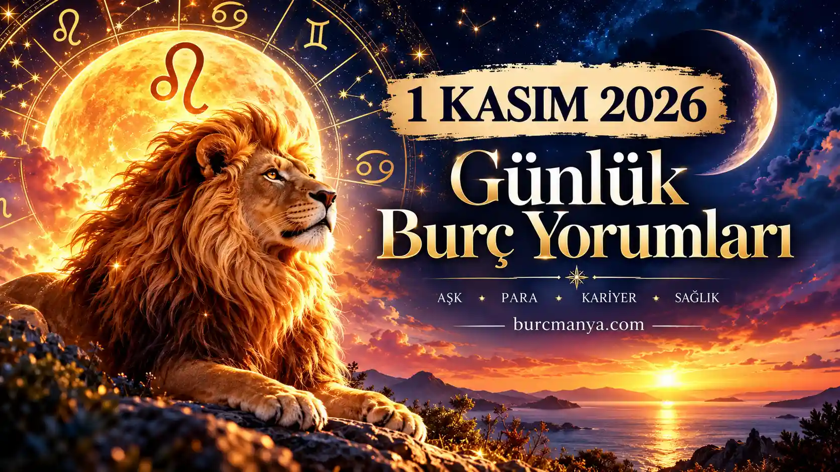 1 Kasım 2026 günlük burç yorumları, Ay Aslan burcunda, aşk para ve kariyer