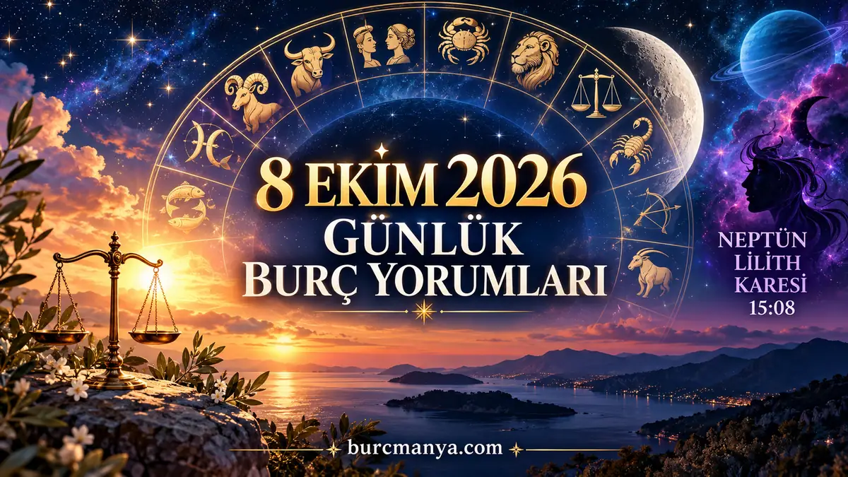 8 Ekim 2026 günlük burç yorumları ve Neptün Lilith karesi