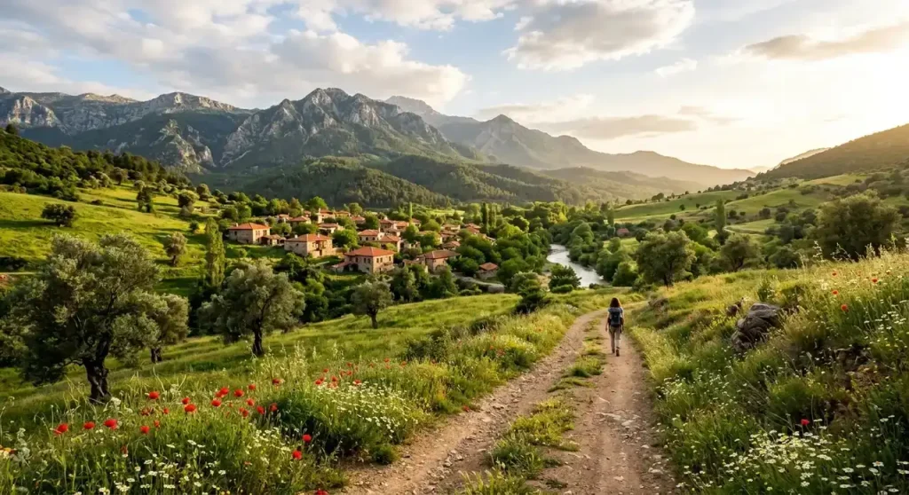 Akrep burcundan Terazi burcuna gerileyen Venüs retrosunu ve ilişkilerdeki denge arayışını temsil eden yol manzarası