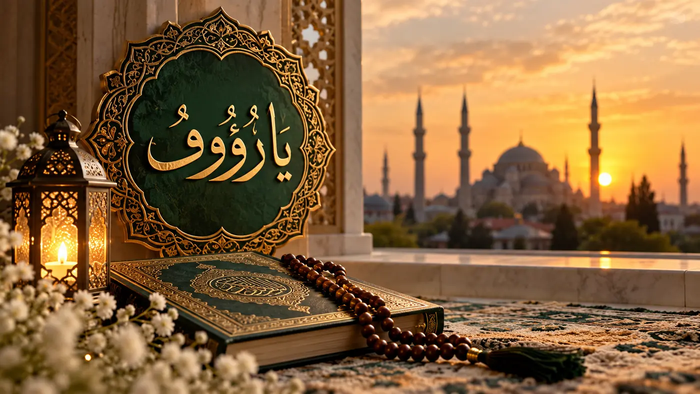 Ya Rauf esması yazılı levha, Kur'an-ı Kerim ve tesbih