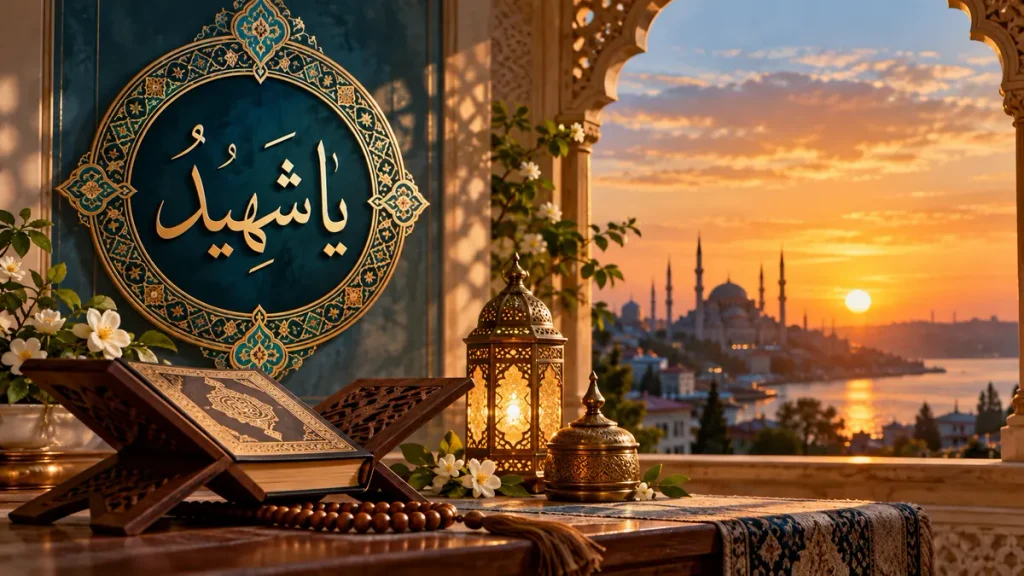 Ya Şehid esması ne için okunur? Eş-Şehid ismini simgeleyen İslami hat sanatı ve manevi atmosfer