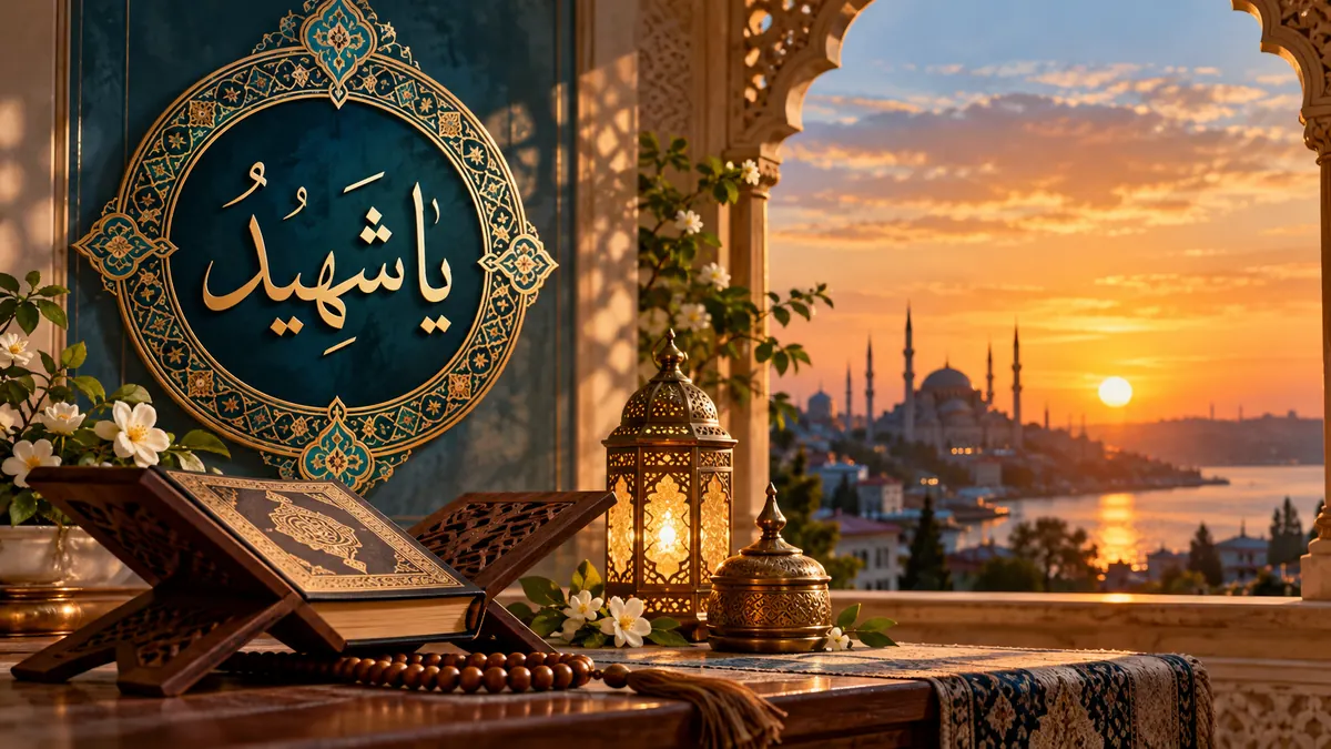 Ya Şehid esması ne için okunur? Eş-Şehid ismini simgeleyen İslami hat sanatı ve manevi atmosfer